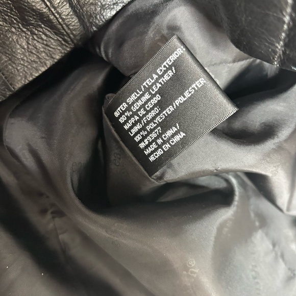 East 5th Genuine Leather Y2K Vintage Black Zip Up Jacket Coat size XL - Picture 8 of 8